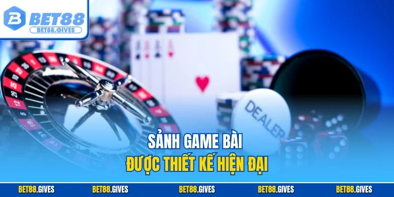 Sảnh game bài được thiết kế hiện đại